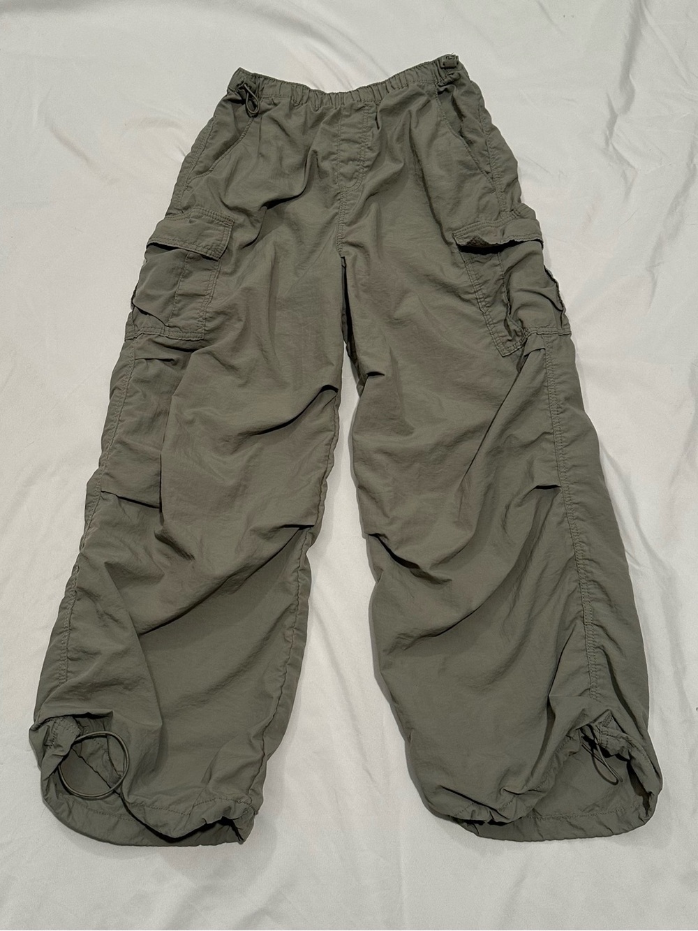 Kids H&M Green Parachute Cargo Pants 10